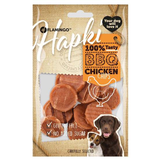 Friandise chips de poulet Hapki BBQ pour chien 85 g sans gluten - Image 2