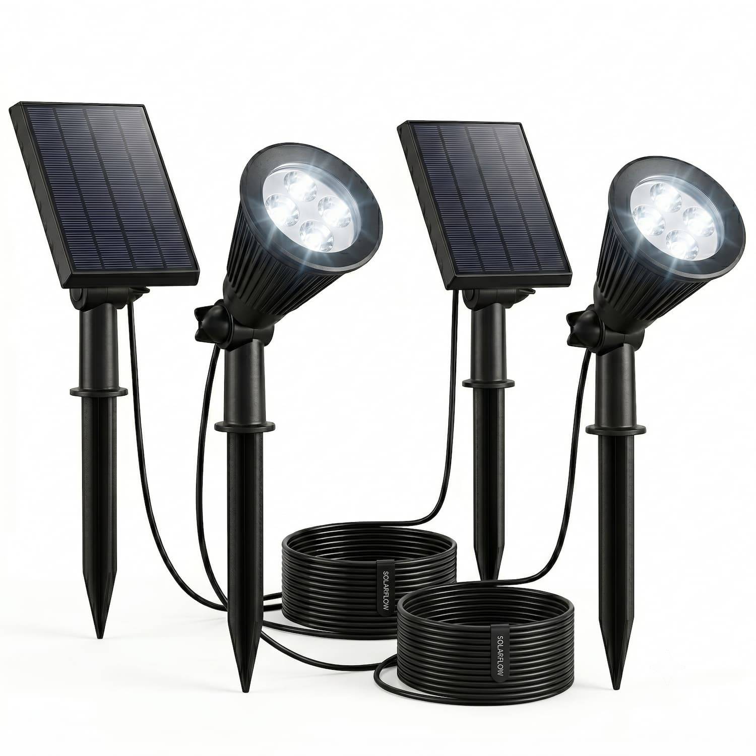 Lumisky - 2 Spots solaires projecteurs SPIKY AWAY 200LM - Imagen 1