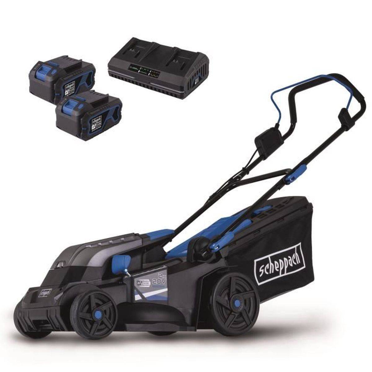 Scheppach - Tondeuse sans fil BC-MP380-X - SET XL2 - coupe 38 cm - SCHEPPACH 20V IXES - avec batterie et chargeur
