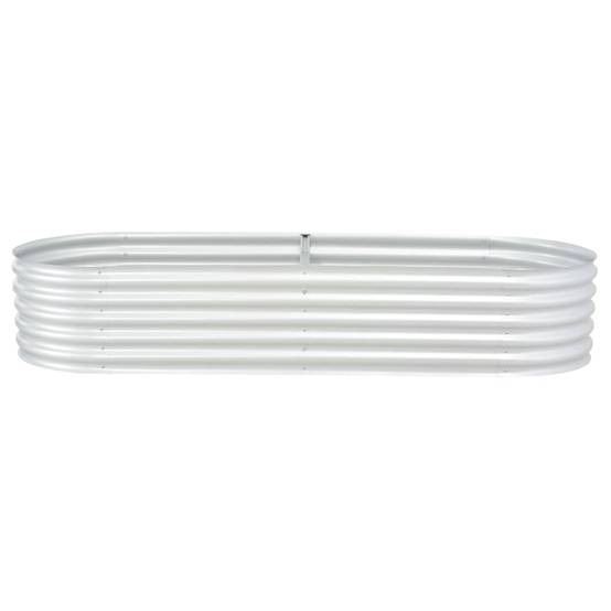 Helloshop26 - Jardinière lit surélevé plantes fleurs jardin 240 x 80 x 44 cm acier galvanisé argenté - Image 5