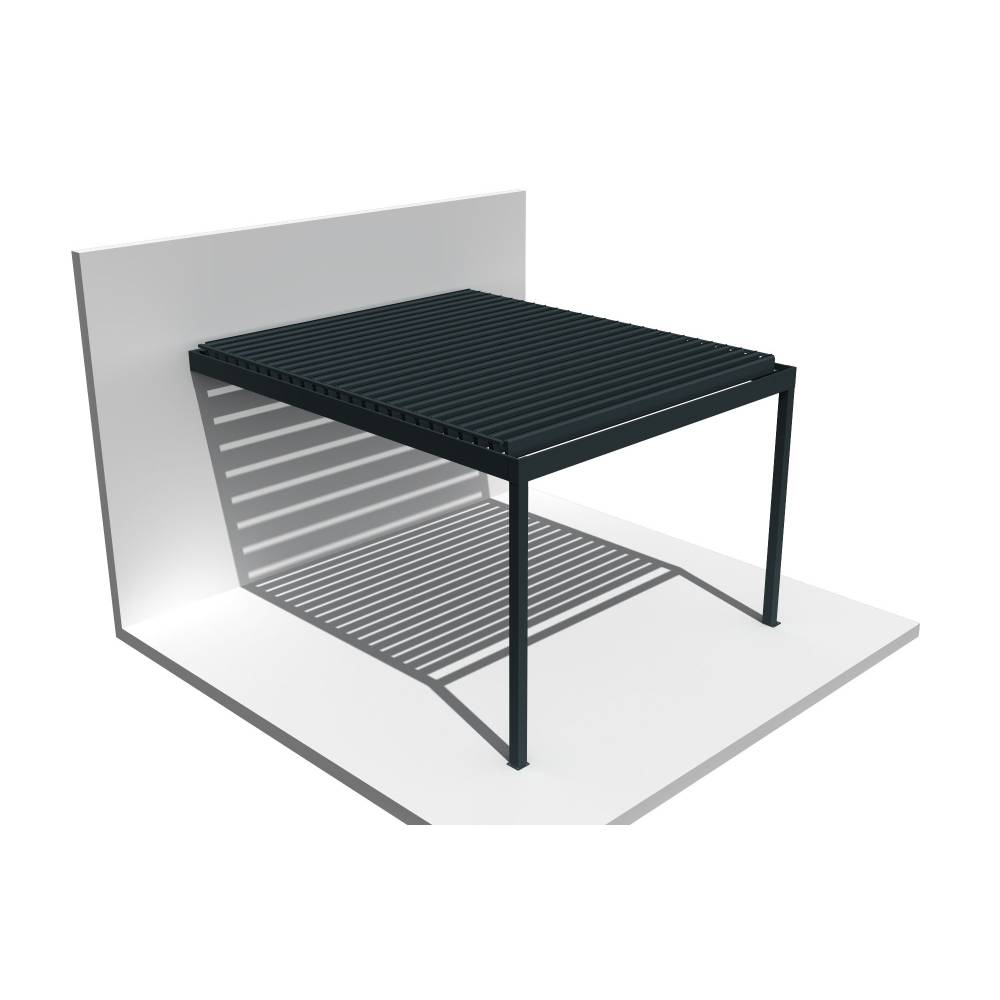 Pergola Bioclimatique AVANOA 4,00x4,613 M Vérin à Télécommande (Gris anthracite) - Alia Productions - Imagen 3