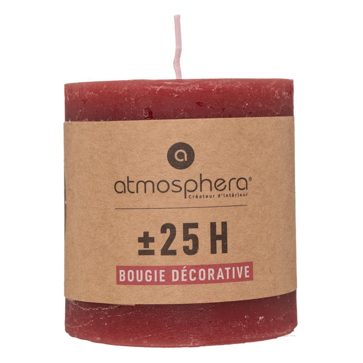 Atmosphera - Bougie rustique rouge 220g - Atmosphera Créateur d'intérieur - Image 2