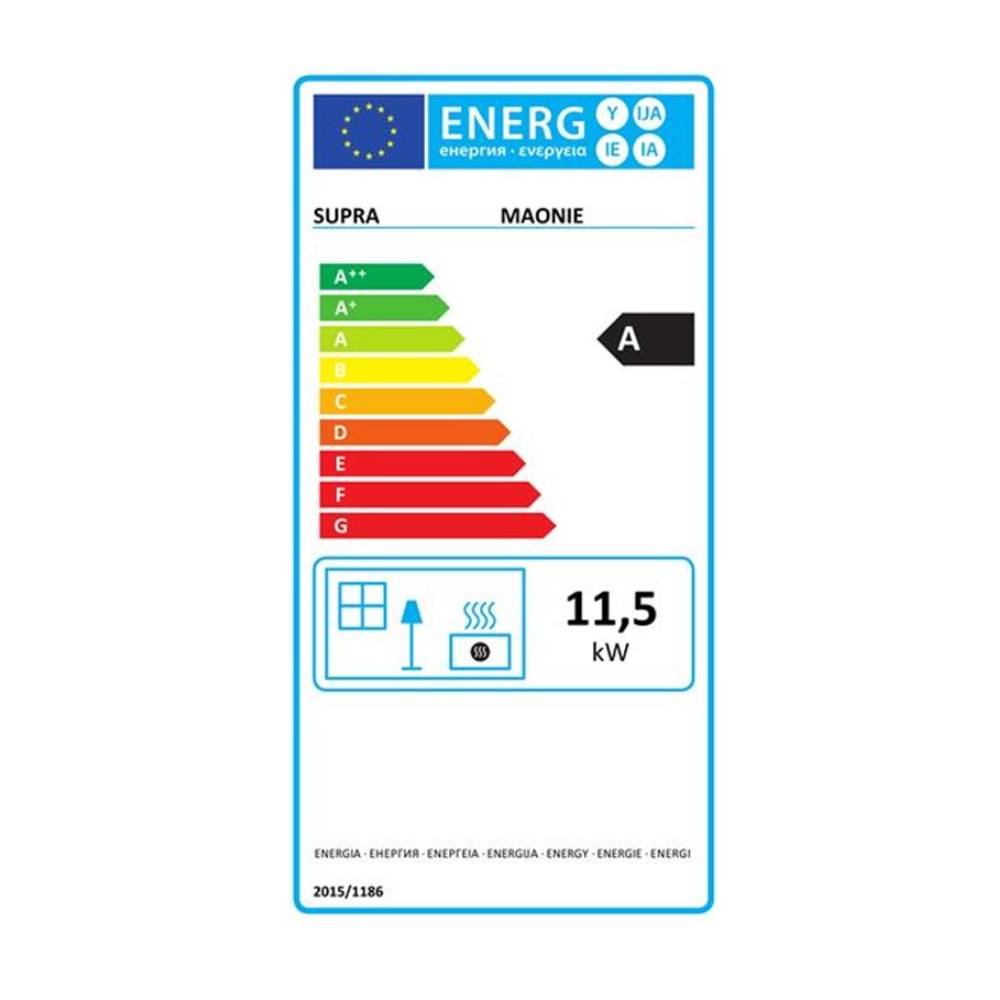 Supra - Poêle à bois fonte 11.5kw maonie noir FR9016180B Supra - Imagen 2