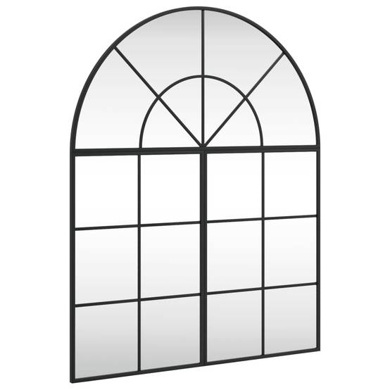 Miroir mural noir 80x100 cm arche fer Maison Chic - Image 1