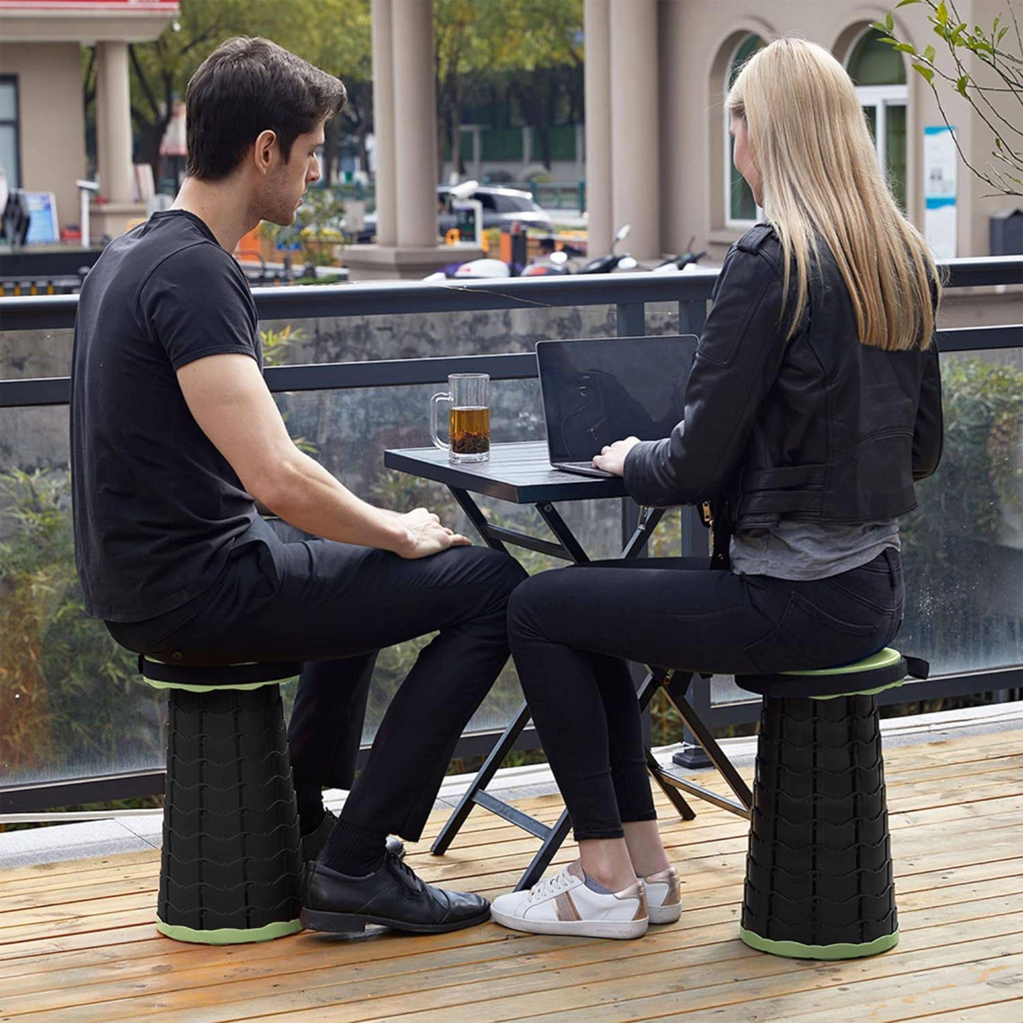 Tabouret Pliable Télescopique - Hauteur Réglable 6-44,5 cm Résistant 130 kg - Image 2