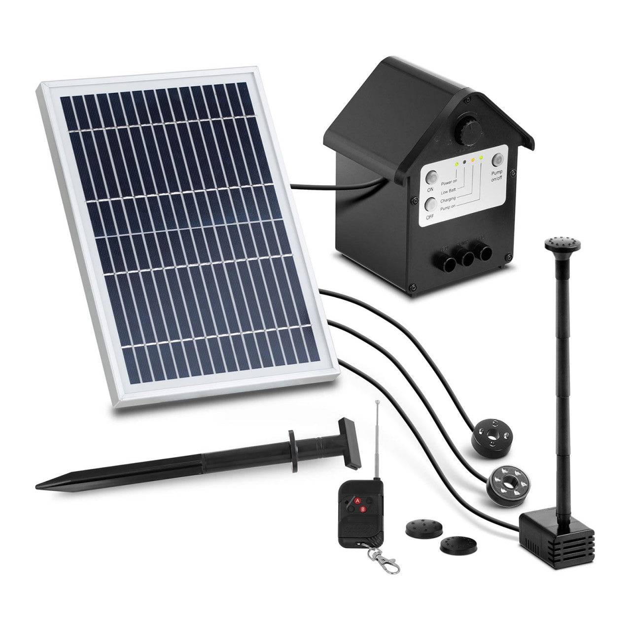 Helloshop26 - Pompe solaire pour bassin 250 l/h LED télécommande - Imagen 1