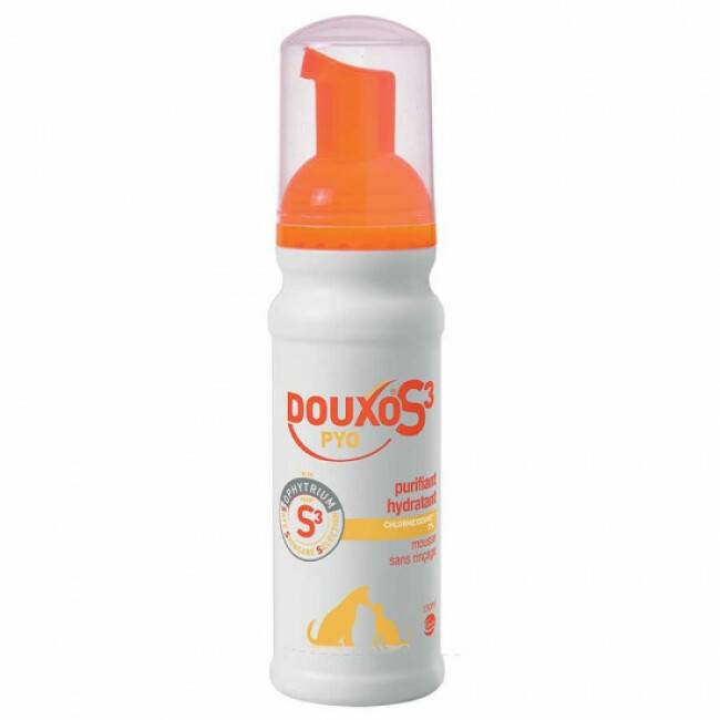 Mousse apaisante Douxo S3 Pyo pour chien et chat Flacon 150 ml