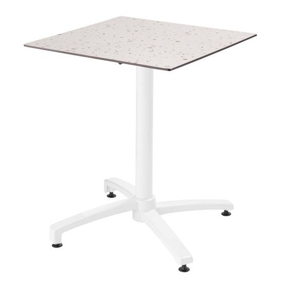 Oviala - Table de terrasse 60 x 60 cm inclinable stratifié terrazzo moucheté Opéra - Oviala - Imagen 1