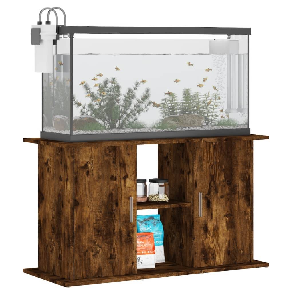Meuble pour Aquarium Bois d'ingénierie avec Étagères de Rangement Chêne Fumé 101 cm - ComfortXL Outdoor Living - Image 3
