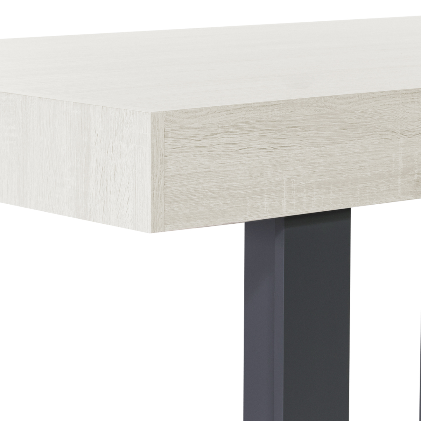 Table à manger rectangle PHOENIX 6 personnes bois gris 160 cm - Image 5