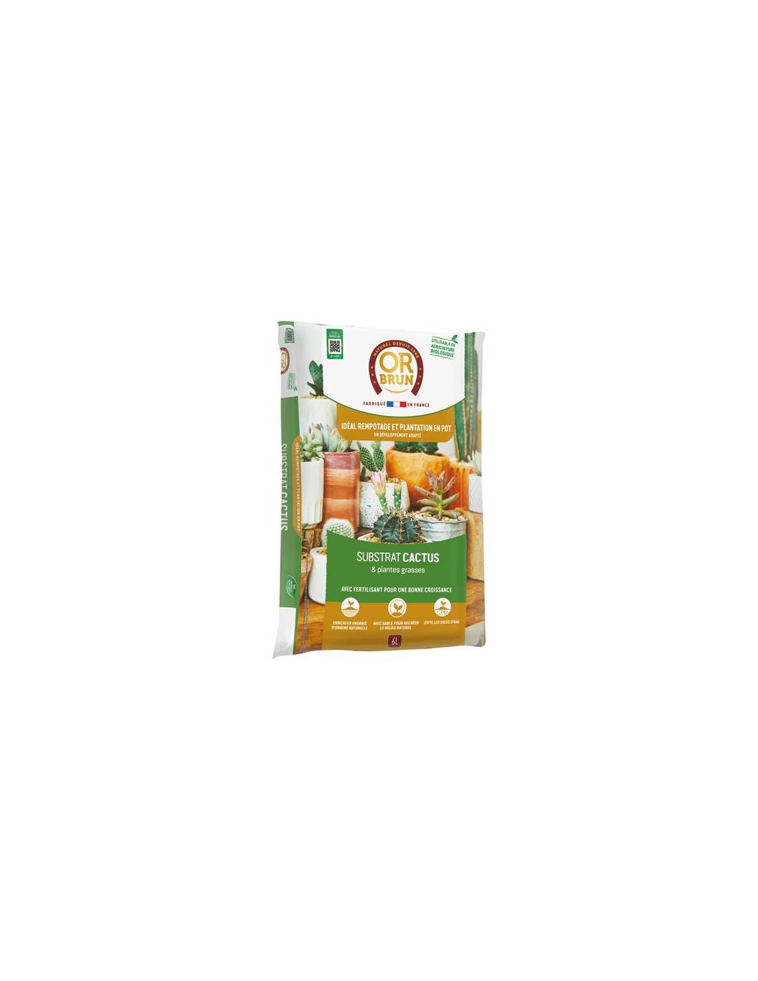 Or Brun - Substrat Cactus Et Plantes Grasse Uab 6 L / Nc - Or Brun