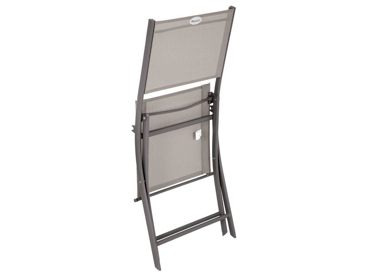 Hesperide - Lot de 4 Chaises de jardin pliante métal Modula Noisette / Tonka - Hesperide - Imagen 4