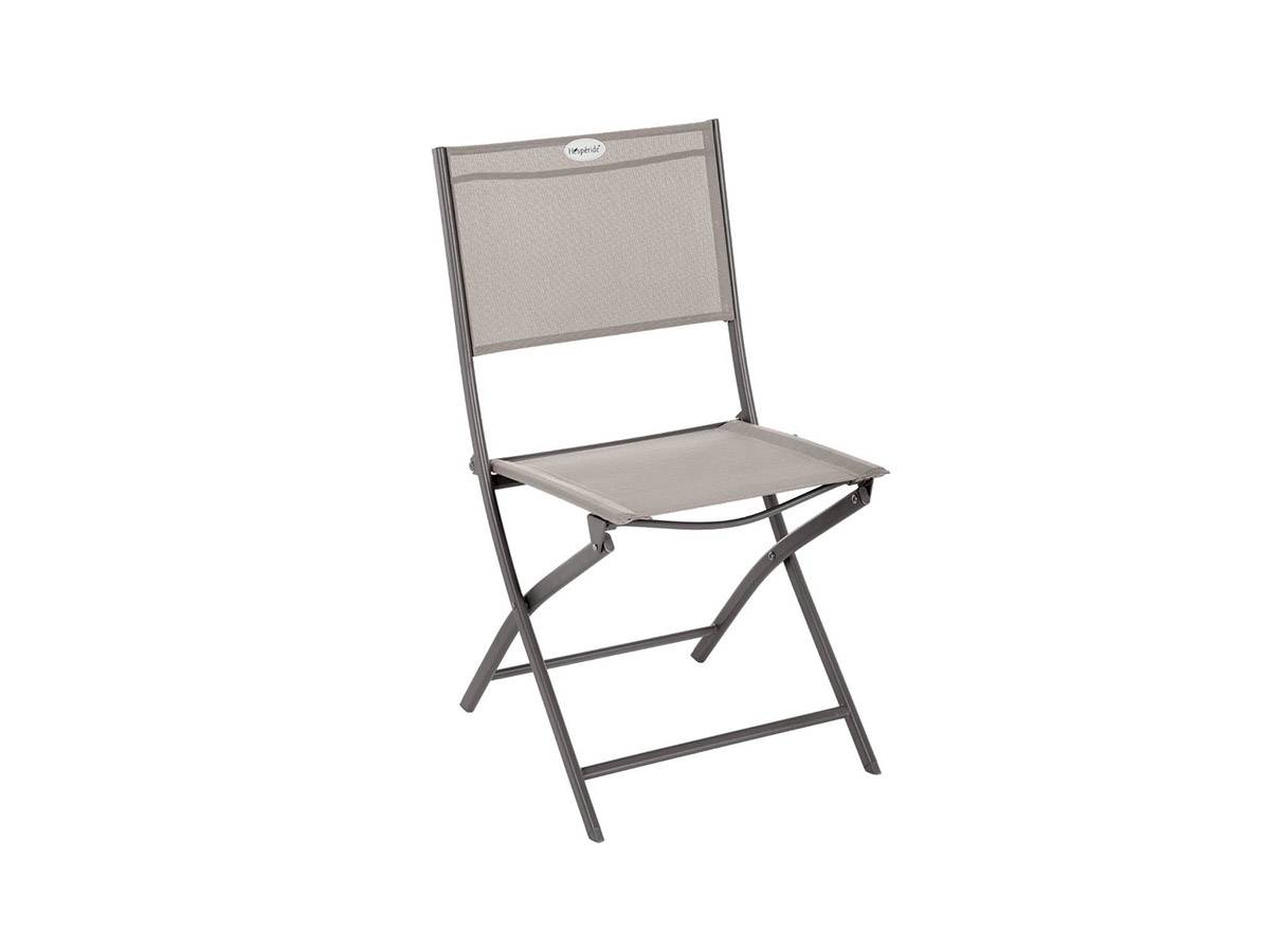 Hesperide - Lot de 4 Chaises de jardin pliante métal Modula Noisette / Tonka - Hesperide - Imagen 3