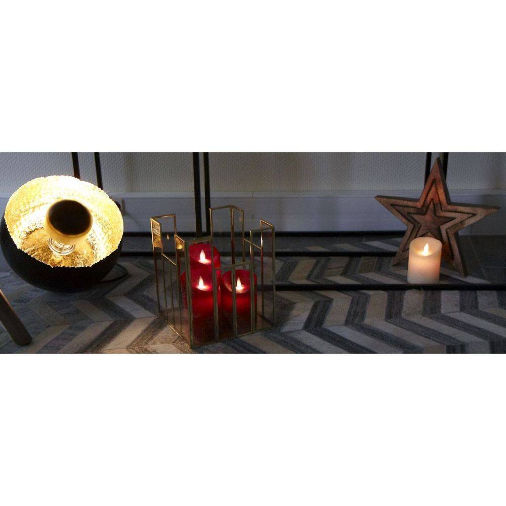 Aubry Gaspard - Lampe ronde à poser en métal noir avec intérieur doré Diamètre 28cm - Imagen 2