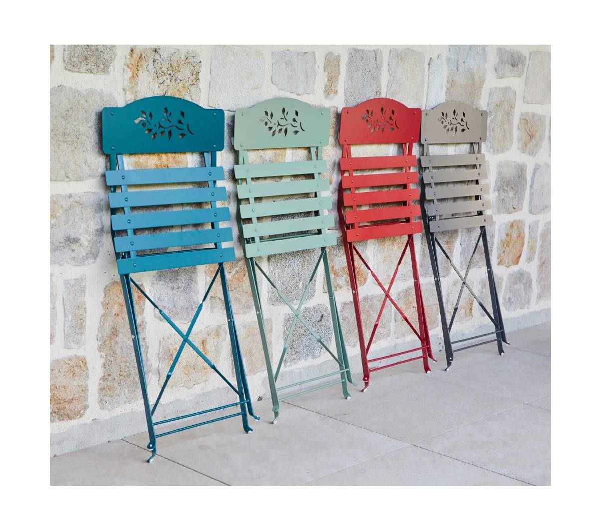 Ensemble table et chaises de jardin  4 places  Blanc  VENONE - Imagen 4
