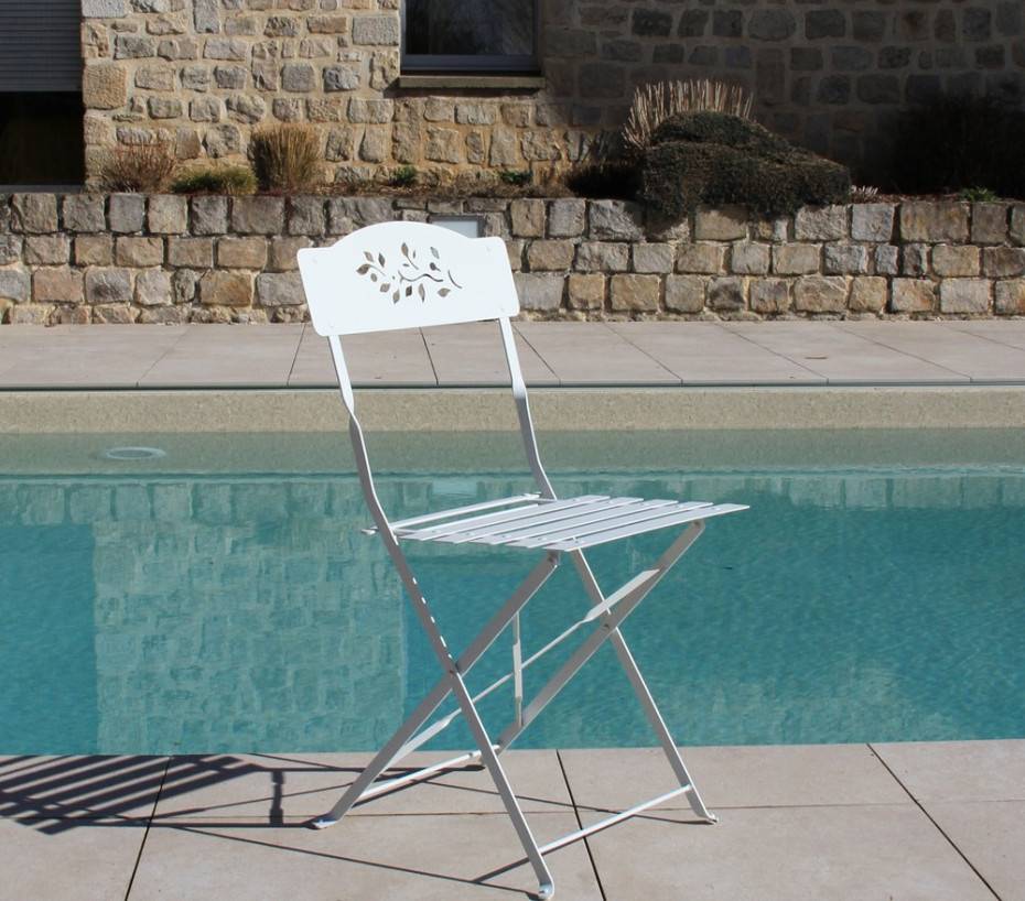 Ensemble table et chaises de jardin  4 places  Blanc  VENONE - Imagen 3