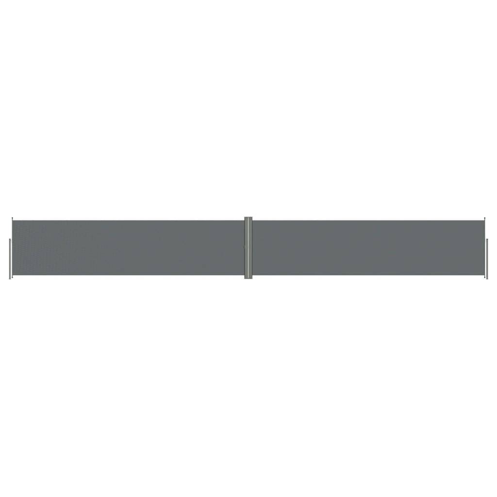 Helloshop26 - Auvent paravent store brise-vue latéral rétractable de patio jardin terrasse balcon protection visuelle écran 160 x 1200 cm anthracite - Imagen 1