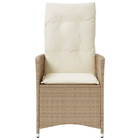 Chaises Inclinables de Jardin Lot de 2 Résine Tressée Beige 56 x 59 x 92 cm - PANGIVO - Image 4