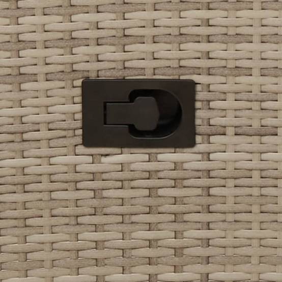 Chaises Inclinables de Jardin Lot de 2 Résine Tressée Beige 56 x 59 x 92 cm - PANGIVO - Image 8