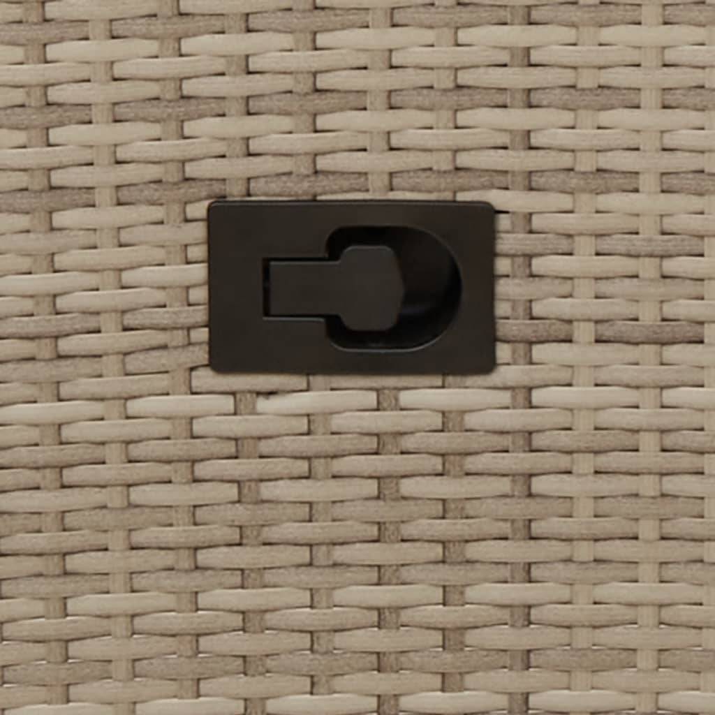 Chaises Inclinables de Jardin Lot de 2 Résine Tressée Beige 56 x 59 x 92 cm - PANGIVO - Image 8