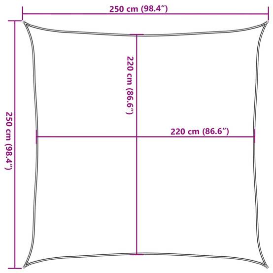 Maison Chic - Voile d'ombrage - Voile solaire sable 2,5x2,5 m 100 % polyester oxford - Image 9