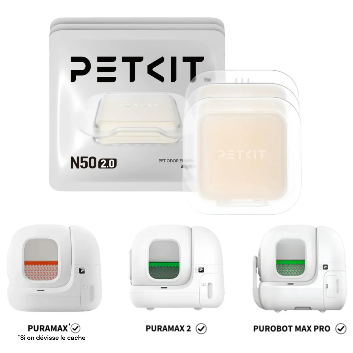 Petkit - N50 2.0 Désodorisants pour PuraMax & Purobot Max PRO - Lot de 3 PETKIT - Image 1