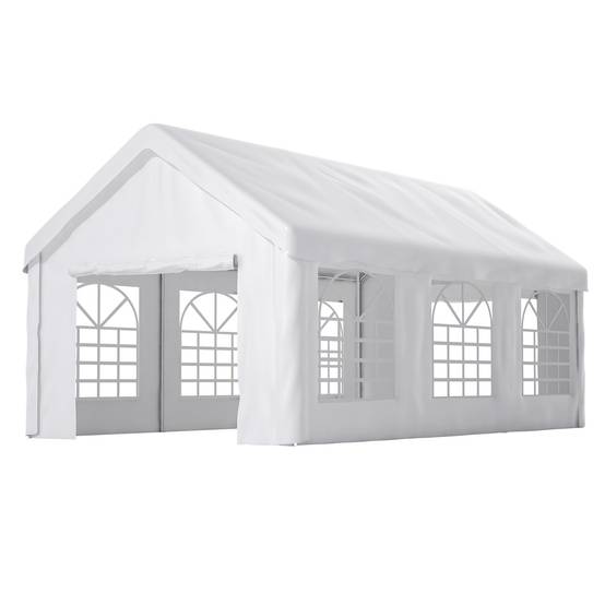 Tente Garage Carport Acier Robuste Voiture SUV Protection Hivernale Panneaux Amovibles 3x6m - ComfortXL Outdoor Living - Image 2