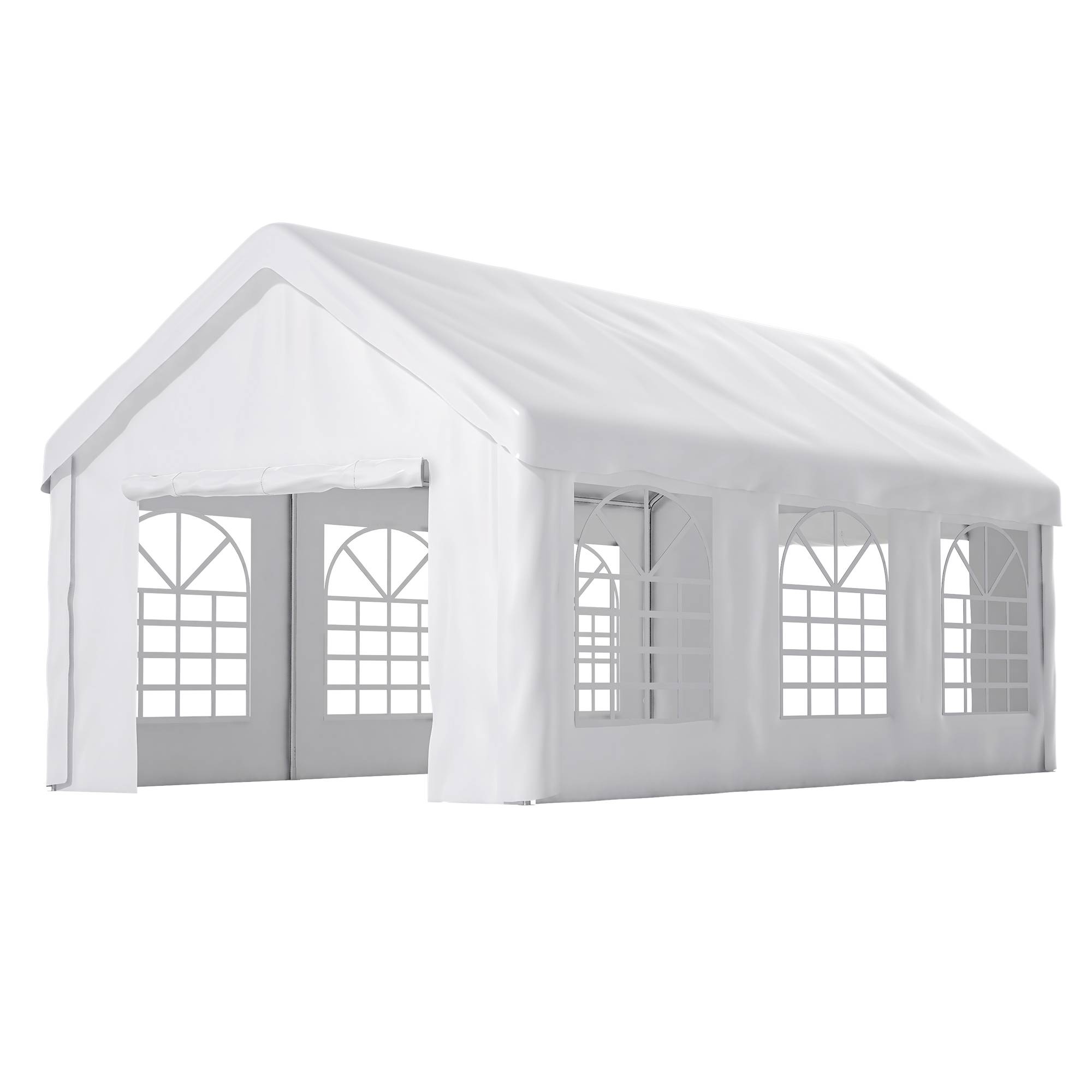 Tente Garage Carport Acier Robuste Voiture SUV Protection Hivernale Panneaux Amovibles 3x6m - ComfortXL Outdoor Living - Imagen 2