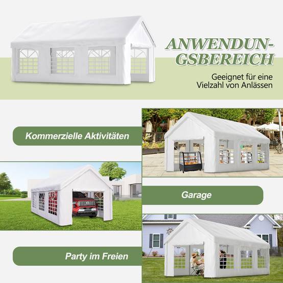 Tente Garage Carport Acier Robuste Voiture SUV Protection Hivernale Panneaux Amovibles 3x6m - ComfortXL Outdoor Living - Image 7