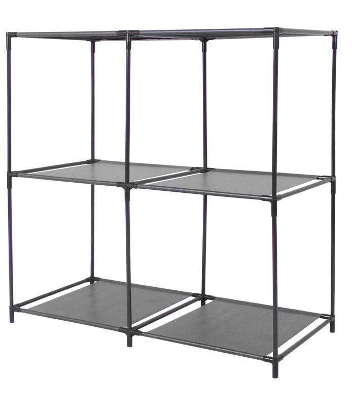 Importdistrib - Etagere En Metal 4 Casiers Noir 68,5x34,5xh70cm IMPORTDISTRIB - Imagen 2