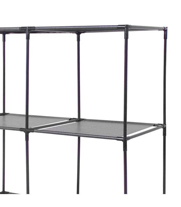 Importdistrib - Etagere En Metal 4 Casiers Noir 68,5x34,5xh70cm IMPORTDISTRIB - Imagen 1