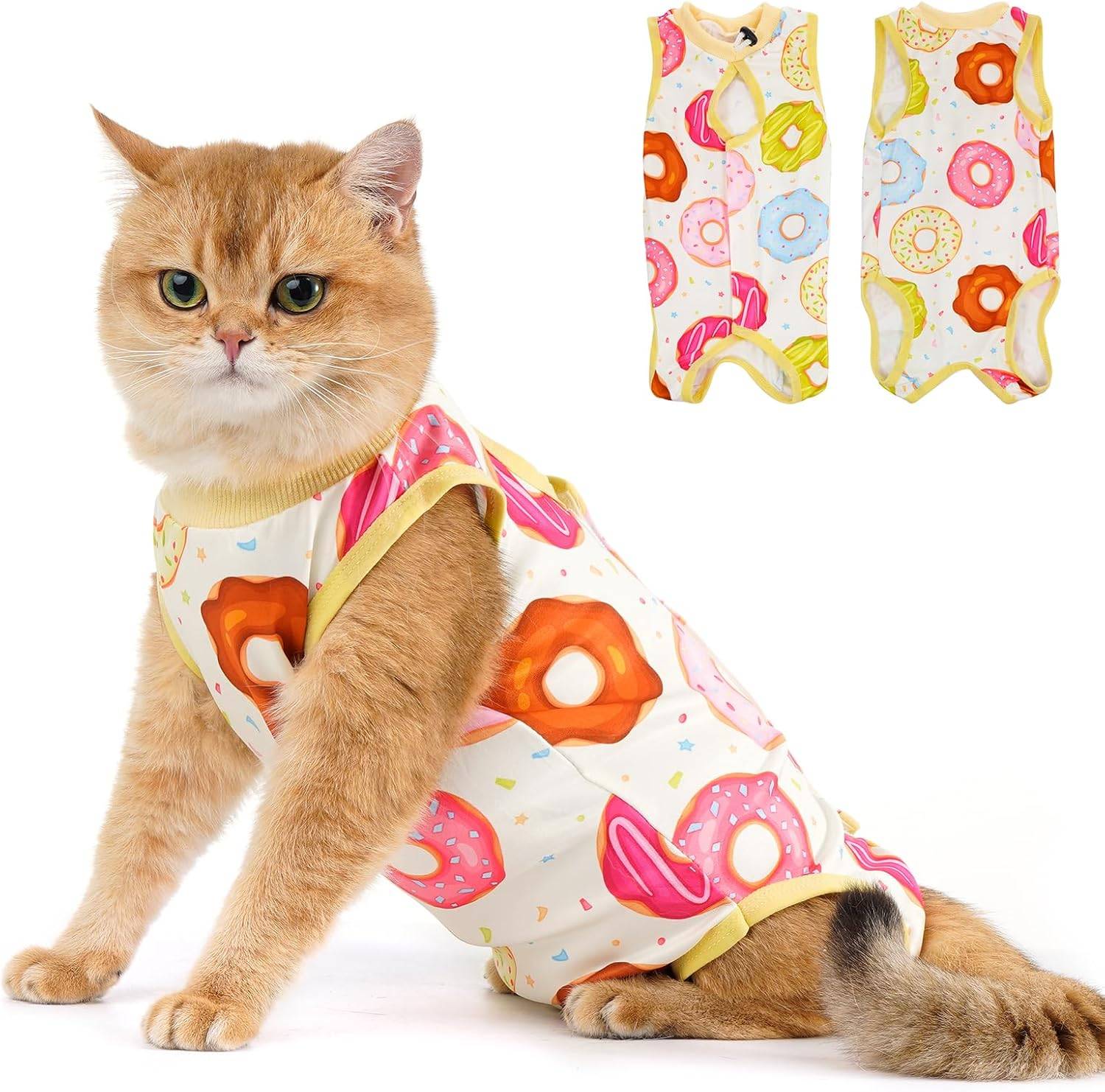 Combinaison de Récupération pour Chat Anti Léchage Donut M