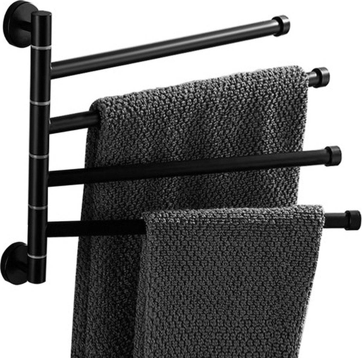 Importdistrib - Porte-serviettes mral de salle de bain - noir 43 x 35 cm IMPORTDISTRIB - Imagen 1