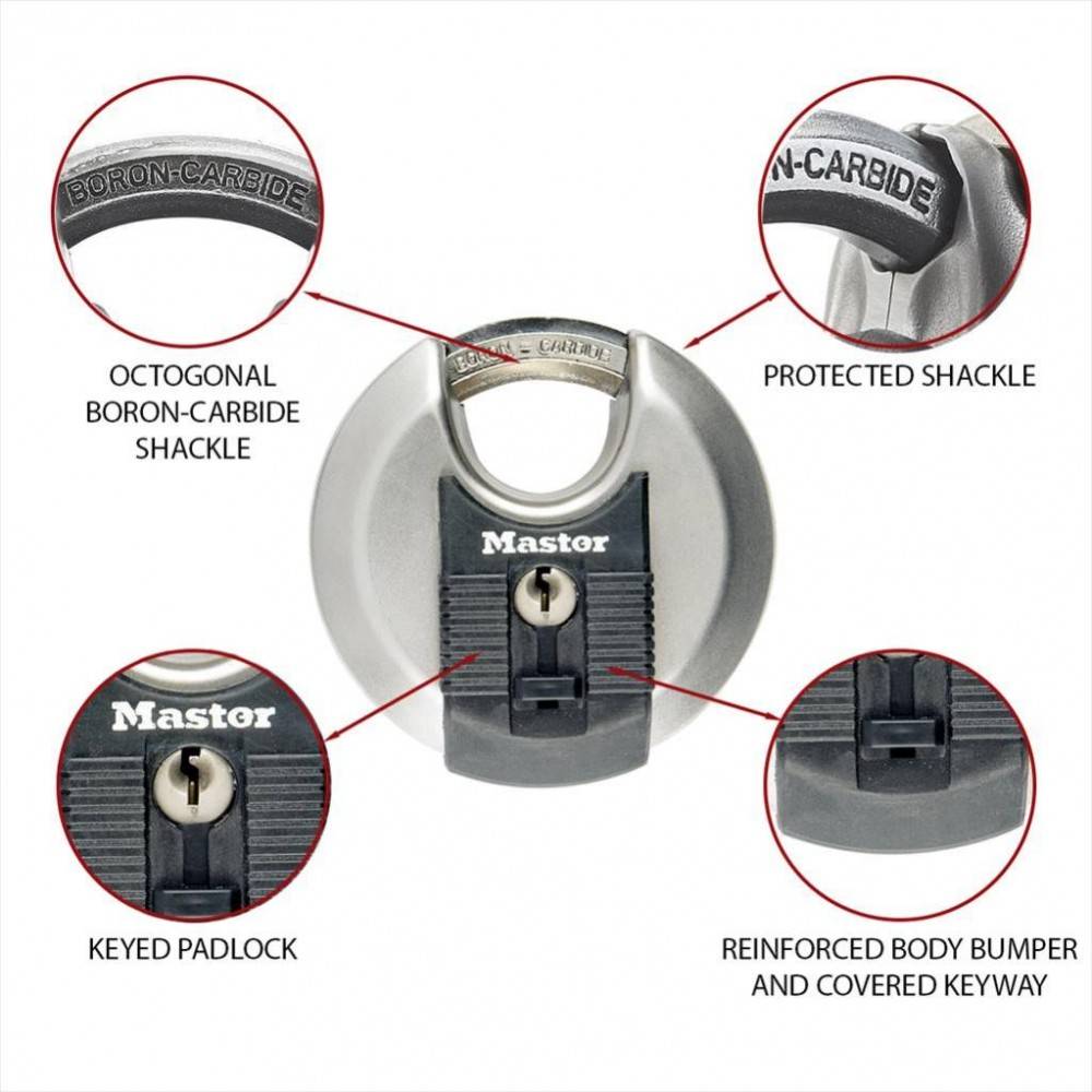 Master Lock - Cadenas à clé MASTER LOCK acier, l.70 mm - Image 3