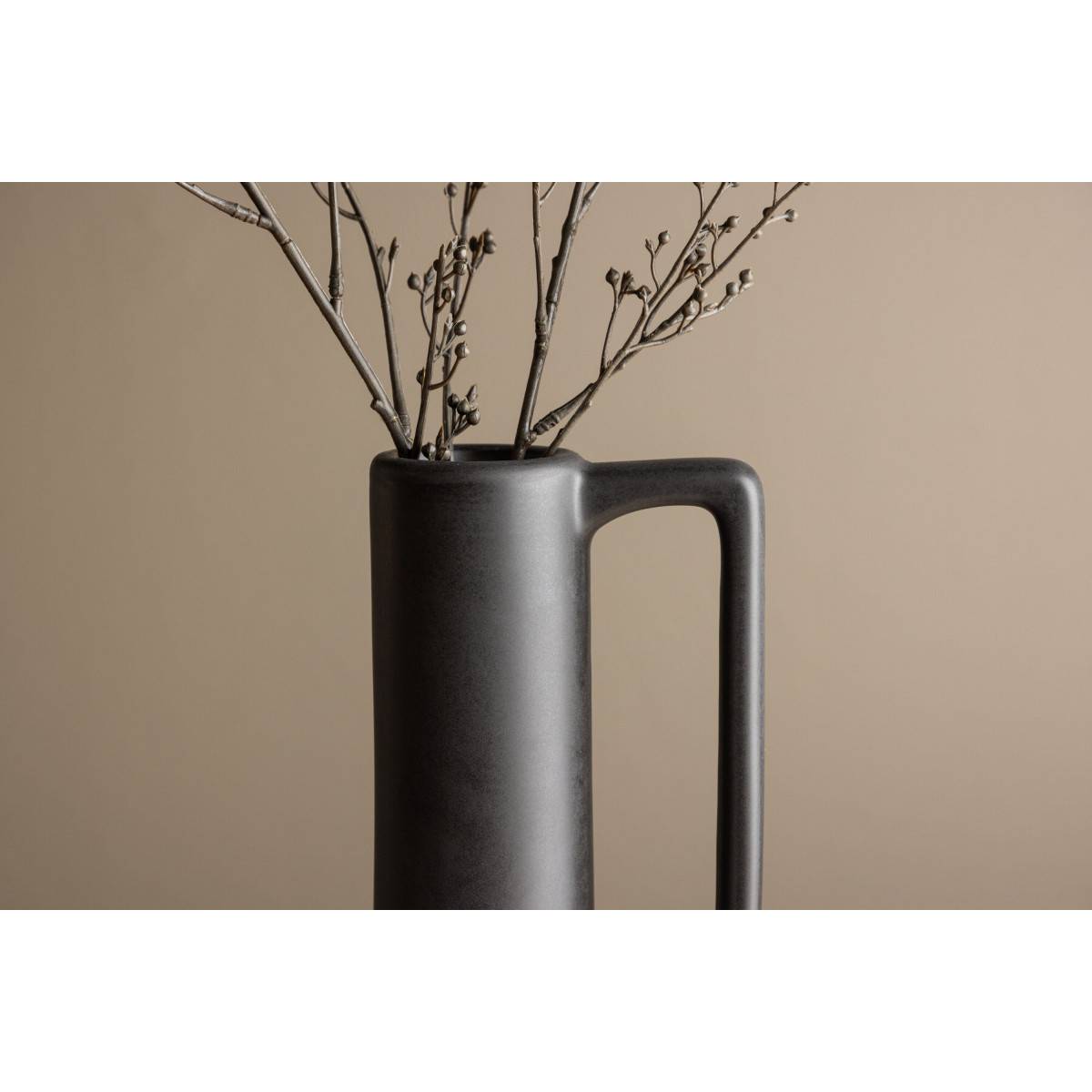 Vase Design en Céramique "Allis" 36cm Noir - Image 6