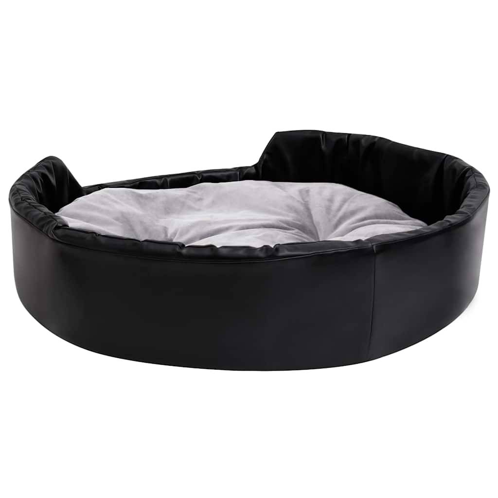 Vidaxl - Lit chiens Noir et gris 90x79x20 cm Peluche et similicuir vidaXL 171255 - Imagen 6