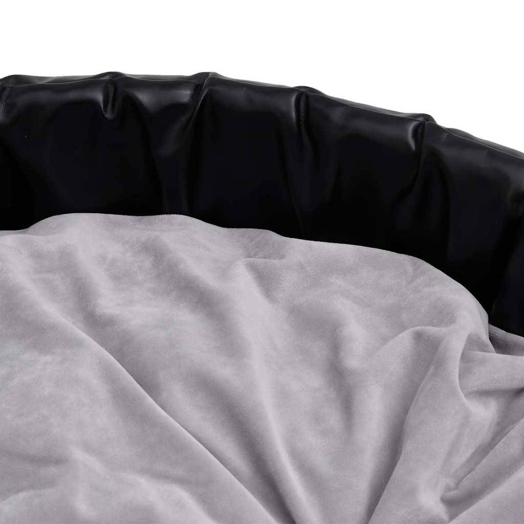 Vidaxl - Lit chiens Noir et gris 90x79x20 cm Peluche et similicuir vidaXL 171255 - Imagen 7