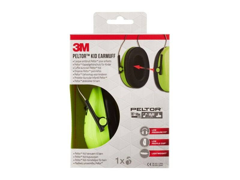 Casque antibruit snr 27 db 3M Peltor pour enfant vert 87-98db - Image 5