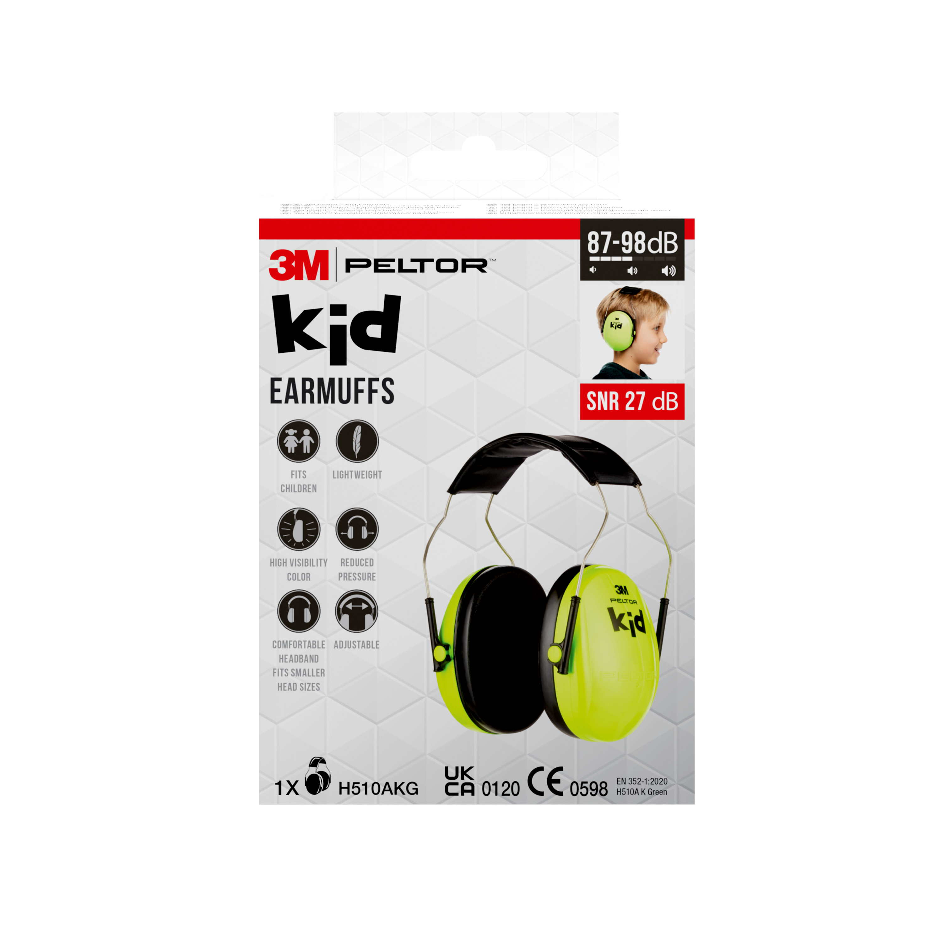 Casque de Protection Auditive 3M™ PELTOR™ Kid Vert SNR 27 dB 3M - Image 2