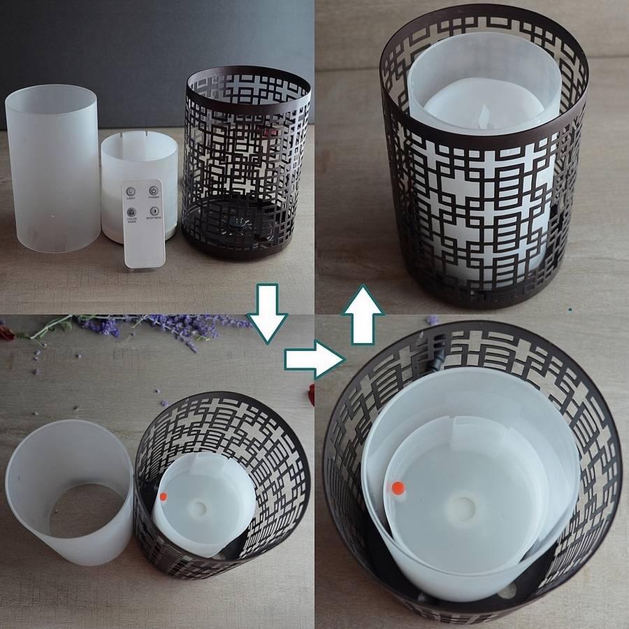 Zen'Arôme Diffuseur Aromathérapie avec Télécommande Vela - Éclairage Led Personnalisable -Verre + Coque en Métal avec Motif Original - Image 9