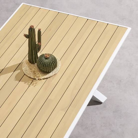 Hesperide - Table de jardin "Axiome" eucalyptus & blanc 8 places Hespéride - Image 3