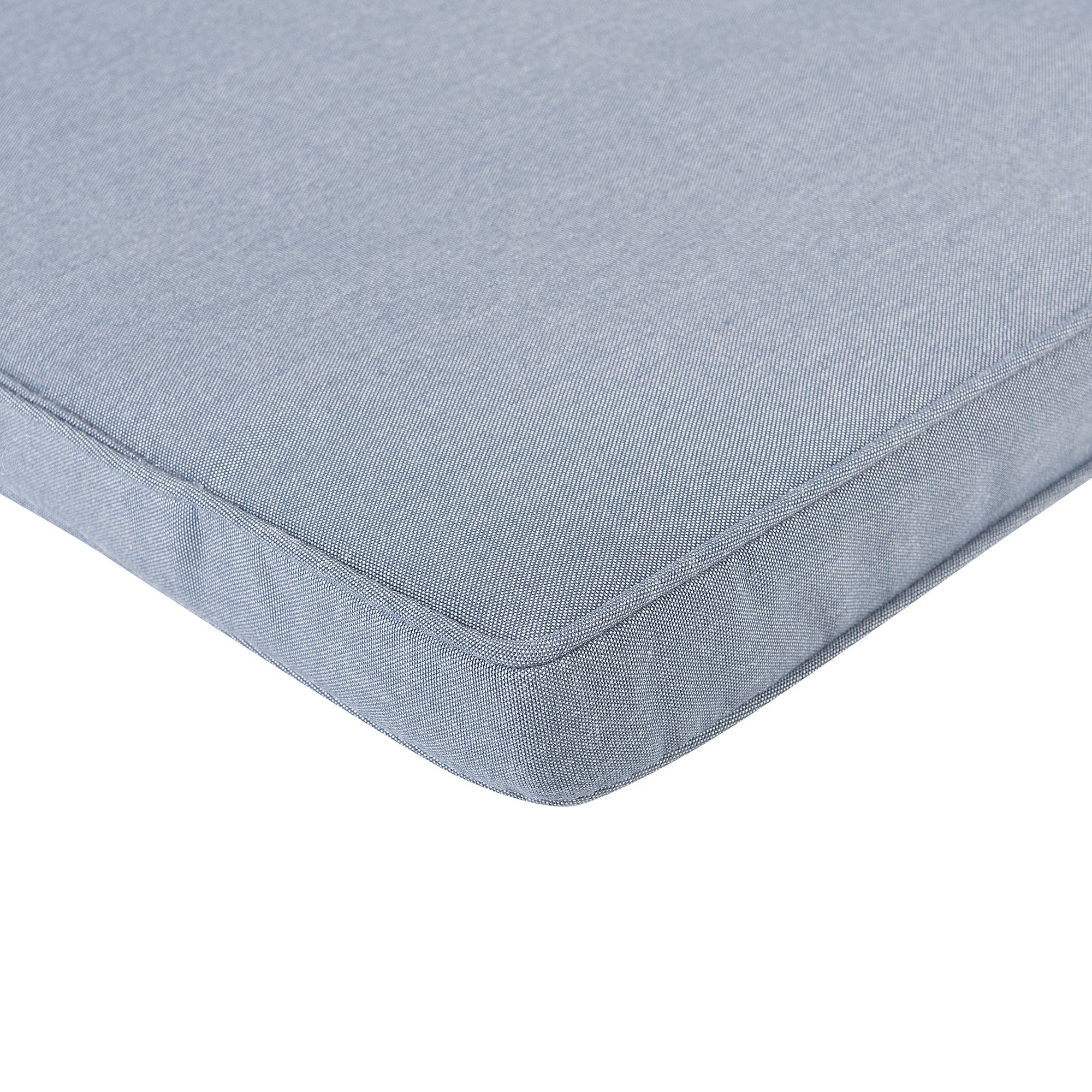 Beliani - Coussin Moelleux pour Chaise Longue Transat de Jardin 56 x 192 cm en Tissu Imperméabe anti-UV Bleu Idéal pour Bain de Soleil Beliani - Imagen 7