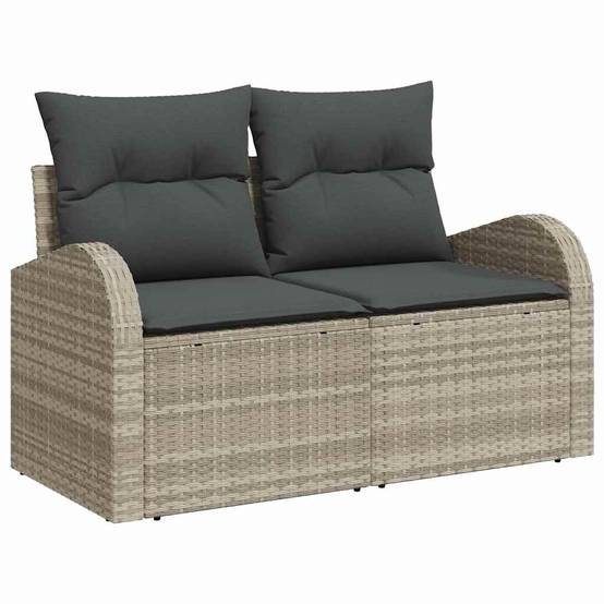 ComfortXL - Salon de jardin 6 places modulable en résine tressée finition mate Gris Clair – ComfortXL Outdoor Living - Image 6