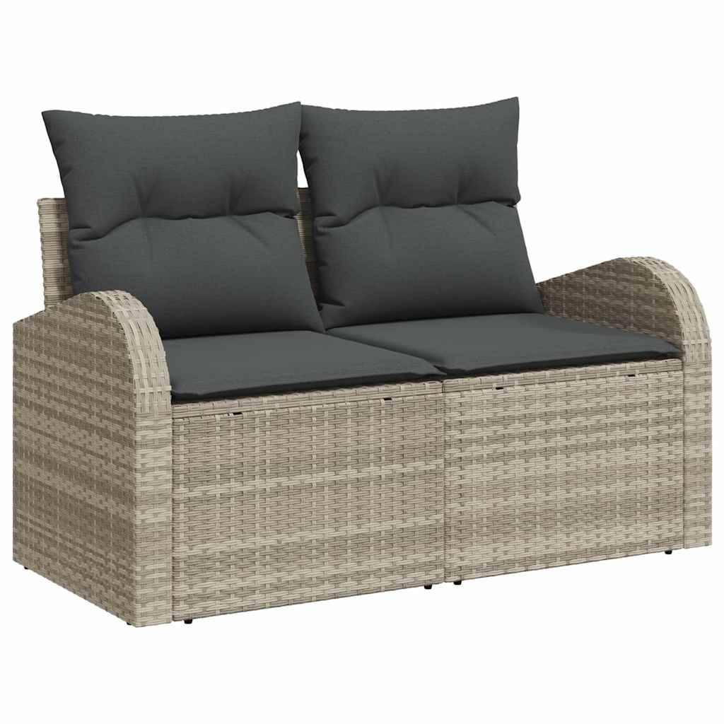 ComfortXL - Salon de jardin 6 places modulable en résine tressée finition mate Gris Clair – ComfortXL Outdoor Living - Image 6