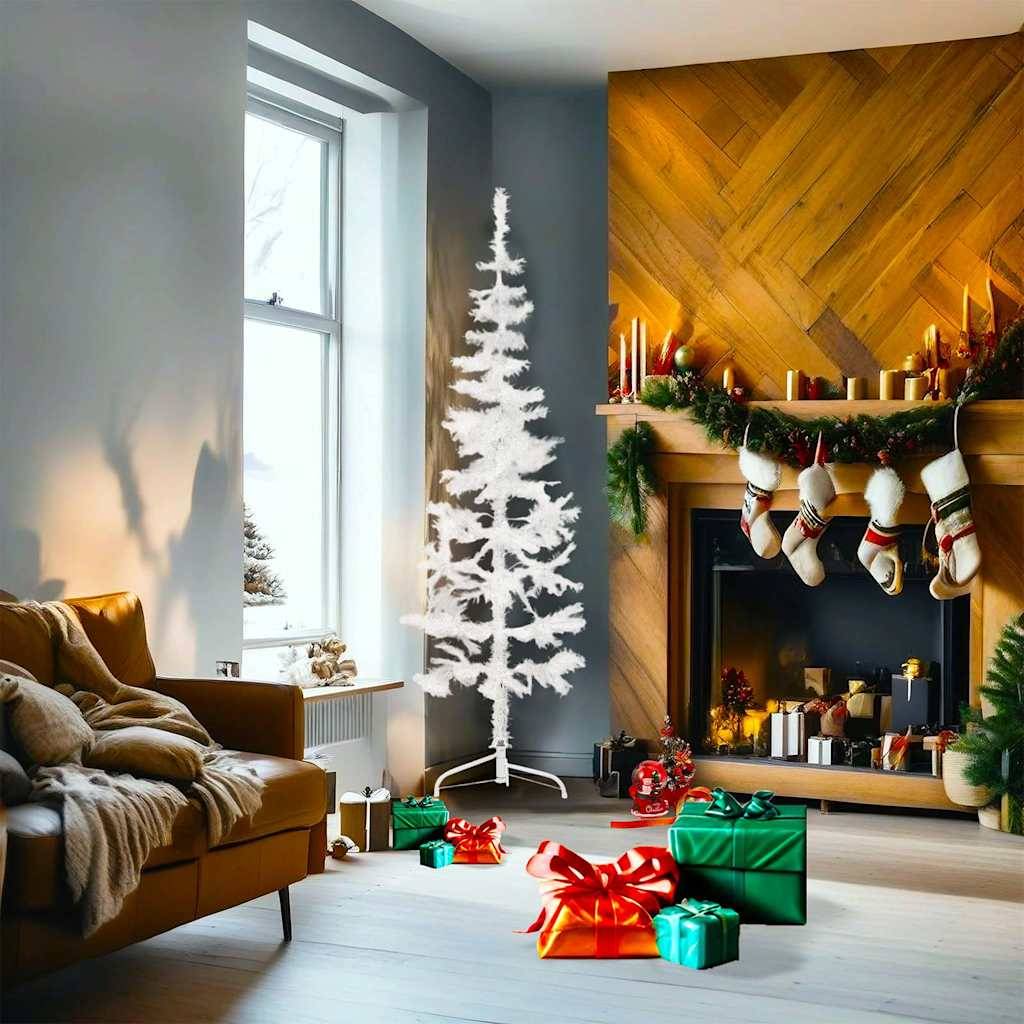 ComfortXL - Demi sapin de Noël mural PVC gain de place pour fête Blanc 180 cm – ComfortXL Outdoor Living - Image 2