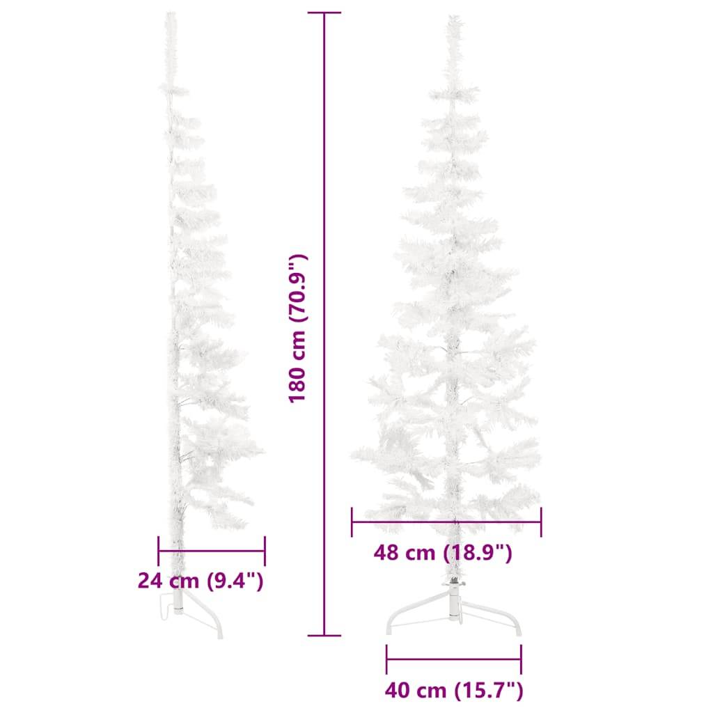 ComfortXL - Demi sapin de Noël mural PVC gain de place pour fête Blanc 180 cm – ComfortXL Outdoor Living - Image 9