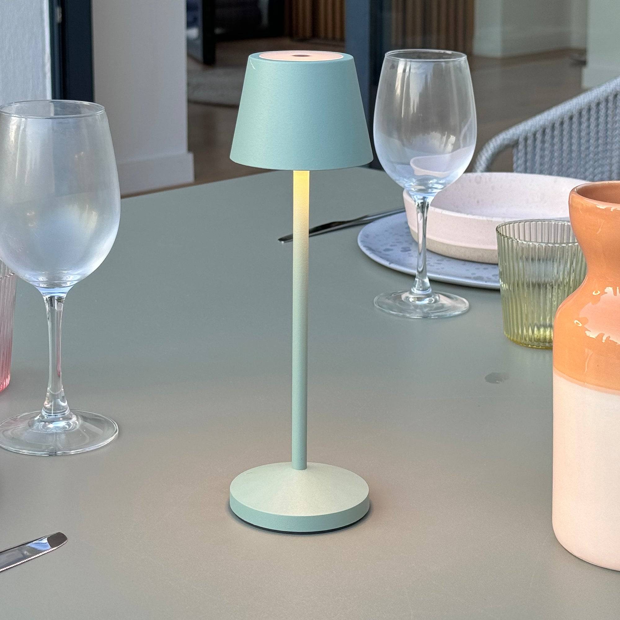 Lumisky - 9 Lampes de table EMILY Vert + base de chargement - Imagen 8