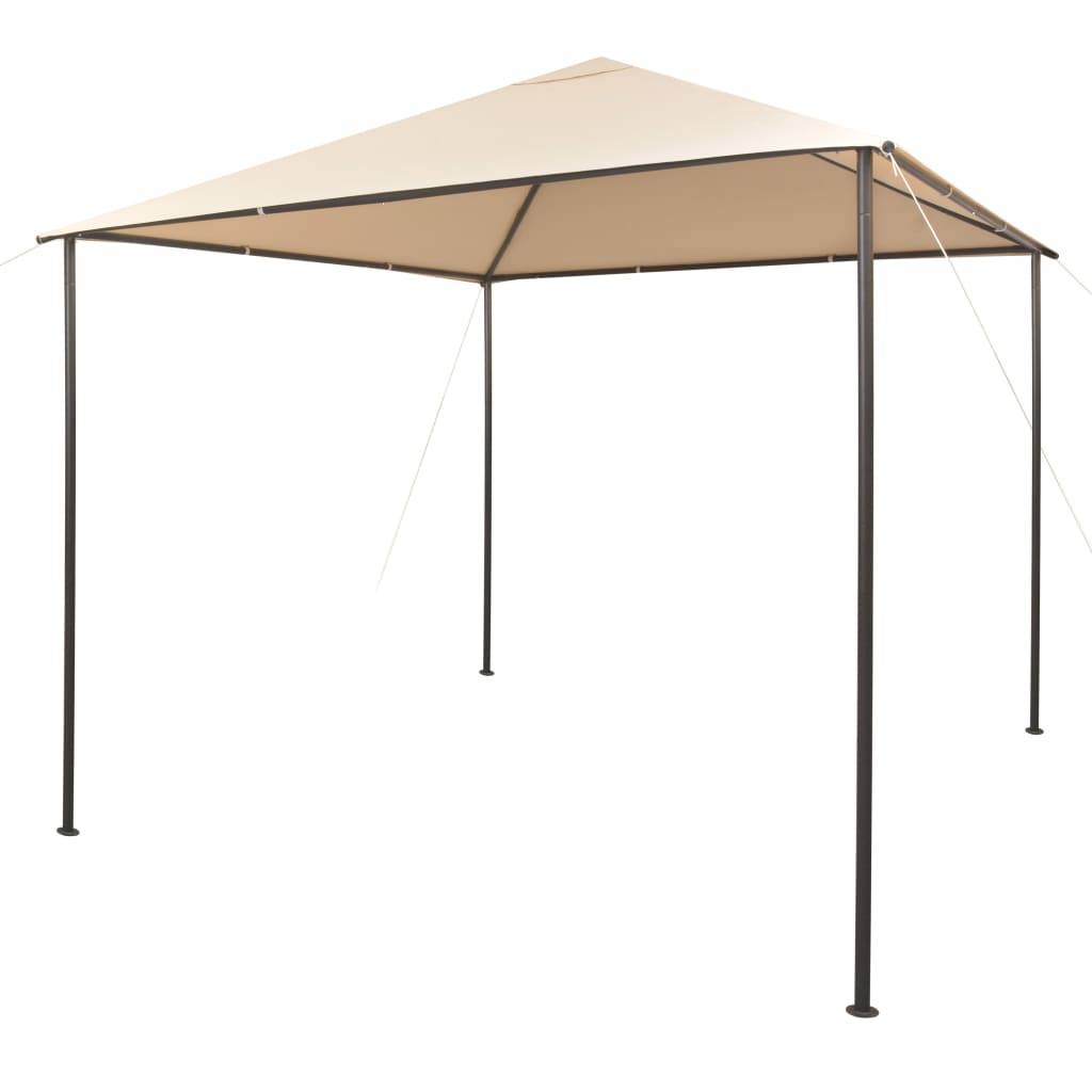 Tonnelle Carrée Acier et Toile Imperméable pour Jardin Terrasse Beige 3x3 m – ComfortXL Outdoor Living - Image 1