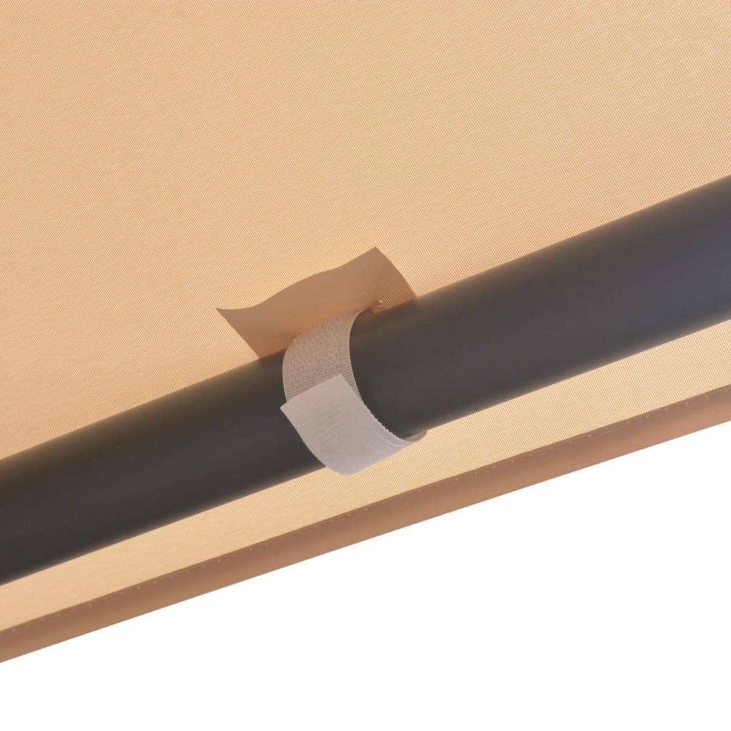Tonnelle Carrée Acier et Toile Imperméable pour Jardin Terrasse Beige 3x3 m – ComfortXL Outdoor Living - Image 5