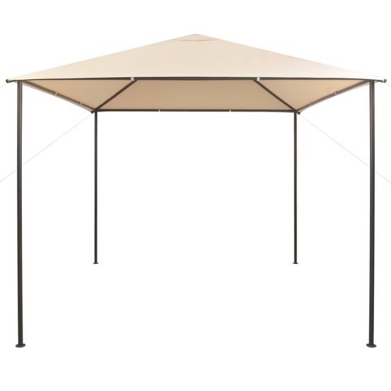Tonnelle Carrée Acier et Toile Imperméable pour Jardin Terrasse Beige 3x3 m – ComfortXL Outdoor Living - Image 2